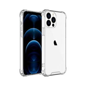 Teleplus iPhone 13 Pro Max Darbe Korumalı Silikon Şeffaf Kılıf