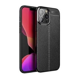 Teleplus iPhone 13 Pro Max Deri Dokulu Silikon Kırmızı Kılıf