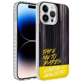 Teleplus iPhone 13 Pro Max Desenli Elegans Serisi No 3 Silikon Siyah Kılıf