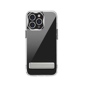 Teleplus iPhone 13 Pro Max Hibrid Lstand Kapak Silikon Şeffaf Kılıf
