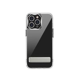 Teleplus iPhone 13 Pro Max Hibrid Lstand Kapak Silikon Şeffaf Kılıf