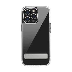Teleplus iPhone 13 Pro Max Hibrid Lstand Kapak Silikon Şeffaf Kılıf