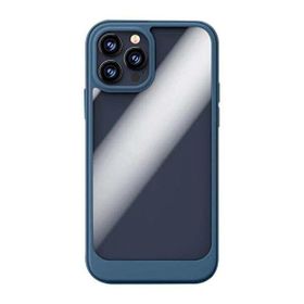 Teleplus iPhone 13 Pro Max Hybrid Bumper Shockproof Silikon Lacivert Cep Telefonu Kılıfı