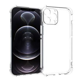 Teleplus iPhone 13 Pro Max Kamera Korumalı Darbeye Dayanıklı Silikon Nano Ekran Koruyucu Şeffaf Cep Telefonu Kılıfı