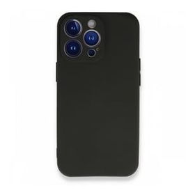 Teleplus iPhone 13 Pro Max Kamera Korumalı Mat Silikon Nano Ekran Koruyucu Siyah Cep Telefonu Kılıfı