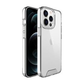 Teleplus iPhone 13 Pro Max Kristal Gard Sert Kapak Silikon Şeffaf Cep Telefonu Kılıfı