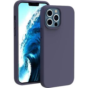 Teleplus iPhone 13 Pro Max Liquid Lansman Mara Silikon Lacivert Kılıf