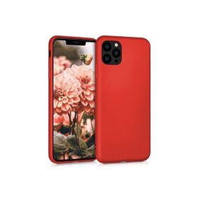 Teleplus iPhone 13 Pro Max Lüks Mat Silikon Kırmızı Kılıf + Nano Ekran Koruyucu + Kamera Koruyucu