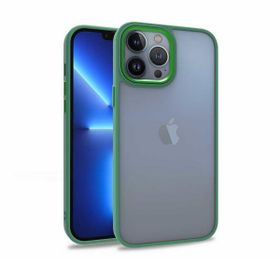 Teleplus iPhone 13 Pro Max Renkli Bumper Hybrid Flora Silikon Bordo Kılıf