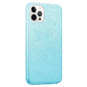 Teleplus iPhone 13 Pro Max Renkli Kılıf Simli Silikon