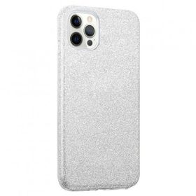 Teleplus iPhone 13 Pro Max Renkli Kılıf Simli Silikon