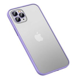 Teleplus iPhone 13 Pro Max Retro Renkli Bumper Tpu Silikon Mor Kılıf