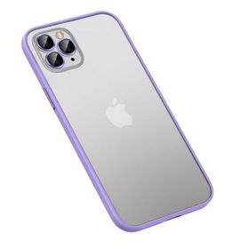 Teleplus iPhone 13 Pro Max Retro Renkli Bumper Tpu Silikon Mor Kılıf