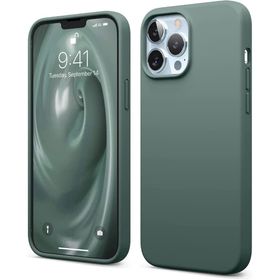 Teleplus iPhone 13 Pro Max Silk Liquid Lansman Silikon Yeşil Kılıf