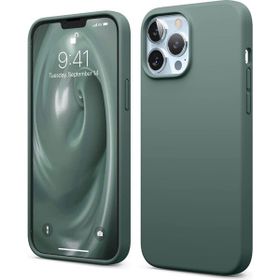 Teleplus iPhone 13 Pro Max Silk Liquid Lansman Silikon Yeşil Kılıf
