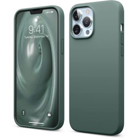 Teleplus iPhone 13 Pro Max Silk Liquid Lansman Silikon Yeşil Kılıf