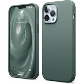 Teleplus iPhone 13 Pro Max Silk Liquid Lansman Silikon Yeşil Kılıf