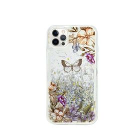 Teleplus iPhone 13 Pro Sulu Desenli Silikon Pembe Kılıf