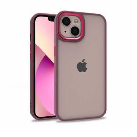 Teleplus iPhone 13 Renkli Bumper Hybrid Flora Silikon Siyah Kılıf