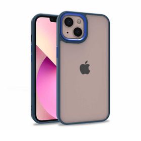 Teleplus iPhone 13 Renkli Bumper Hybrid Flora Silikon Siyah Kılıf