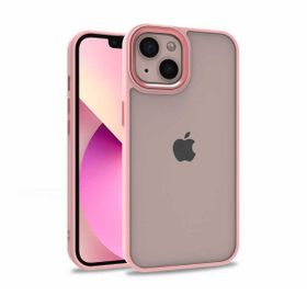 Teleplus iPhone 13 Renkli Bumper Hybrid Flora Silikon Siyah Kılıf