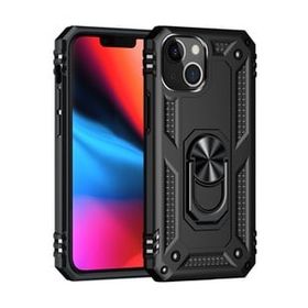 Teleplus Iphone 13 Vega Yüzüklü Tank Silikon Lacivert Nano Ekran Koruyucu Cep Telefonu Kılıfı