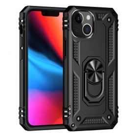 Teleplus Iphone 13 Vega Yüzüklü Tank Silikon Lacivert Nano Ekran Koruyucu Cep Telefonu Kılıfı
