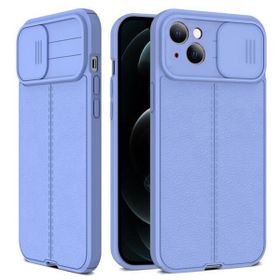 Teleplus iPhone 14 Lensi Kamera Korumalı Deri Dokulu Silikon Siyah Kılıf