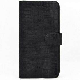 Teleplus iPhone 14 Plus Kumaş Spor Standlı Cüzdan Lacivert Kılıf