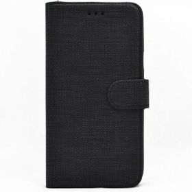 Teleplus iPhone 14 Plus Kumaş Spor Standlı Cüzdan Lacivert Kılıf