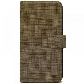 Teleplus iPhone 14 Plus Kumaş Spor Standlı Cüzdan Lacivert Kılıf