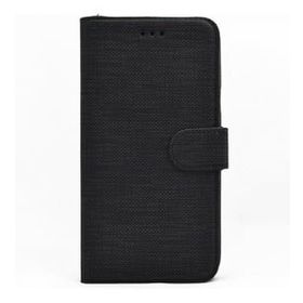 Teleplus iPhone 14 Plus Kumaş Spor Standlı Cüzdan Lacivert Kılıf