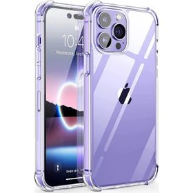 Teleplus iPhone 14 Pro Max Darbe Korumalı Tpu Silikon Şeffaf Kılıf