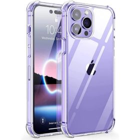 Teleplus iPhone 14 Pro Max Darbe Korumalı Tpu Silikon Şeffaf Nano Ekran Koruyucu Kılıf