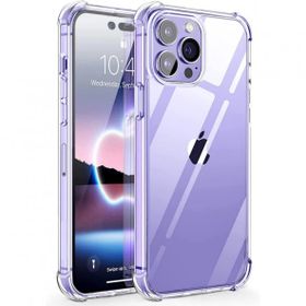 Teleplus iPhone 14 Pro Max Darbe Korumalı Tpu Silikon Şeffaf Nano Ekran Koruyucu Kılıf