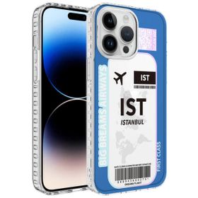 Teleplus iPhone 14 Pro Max Desenli Elegans Serisi No 3 Silikon Siyah Kılıf
