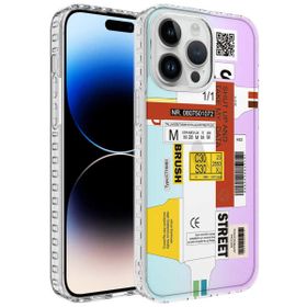Teleplus iPhone 14 Pro Max Desenli Elegans Serisi No 3 Silikon Siyah Kılıf