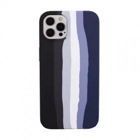 Teleplus iPhone 14 Pro Max Gökkuşağı Desenli Lansman Silikon Kırmızı Kılıf