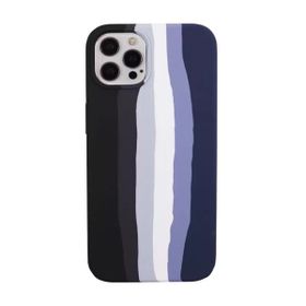 Teleplus iPhone 14 Pro Max Gökkuşağı Desenli Lansman Silikon Kırmızı Kılıf