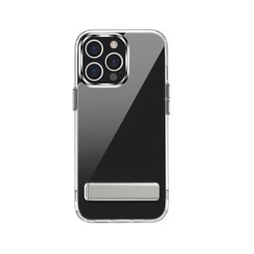 Teleplus iPhone 14 Pro Max Hibrid Lstand Kapak Silikon Şeffaf Kılıf
