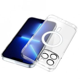 Teleplus iPhone 14 Pro Max Kamera Korumalı Magsafe Wiriless Özellikli Sert Pc Porto Kapak Şeffaf Kılıf