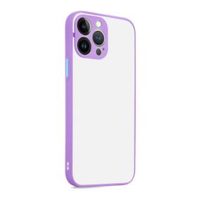Teleplus iPhone 14 Pro Max Kamera Korumalı Renkli Bumper Hux Silikon Kırmızı Kılıf