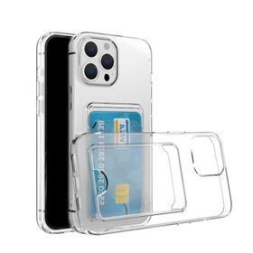 Teleplus iPhone 14 Pro Max Kartlıklı Setra Tpu Silikon Şeffaf Kılıf