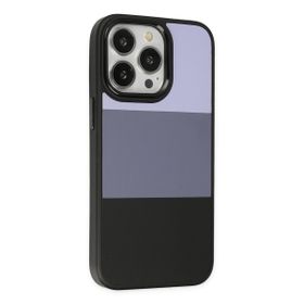 Teleplus iPhone 14 Pro Max King Renkli Suni Kapak Siyah Kılıf