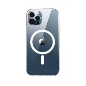Teleplus iPhone 14 Pro Max Manyetik Wiriless Destekli Sert Kapak Şeffaf Kılıf