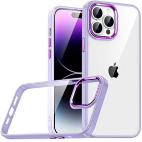 Teleplus iPhone 14 Pro Renkli Bumper Hybrid Flora Silikon Lacivert Kılıf