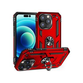 Teleplus iPhone 14 Pro Vega Yüzüklü Stand Tank Kapak Lacivert Kılıf