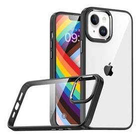 Teleplus iPhone 14 Renkli Bumper Hybrid Flora Silikon Nano Ekran Koruyucu Lacivert Kılıf