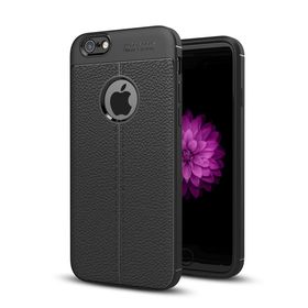 Teleplus iPhone 6S Deri Dokulu Silikon Kırmızı Kılıf