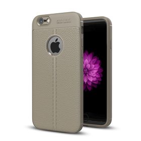 Teleplus iPhone 6S Deri Dokulu Silikon Kırmızı Kılıf